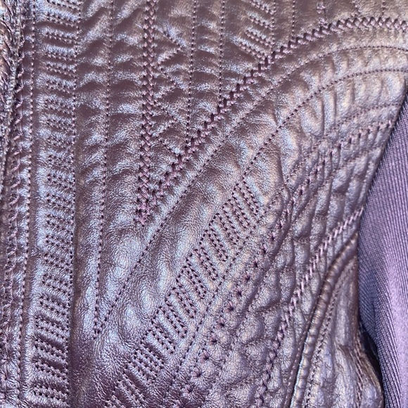 Peter Nygard Purple Size 10 Leather Jacket EUC - Picture 3 of 9